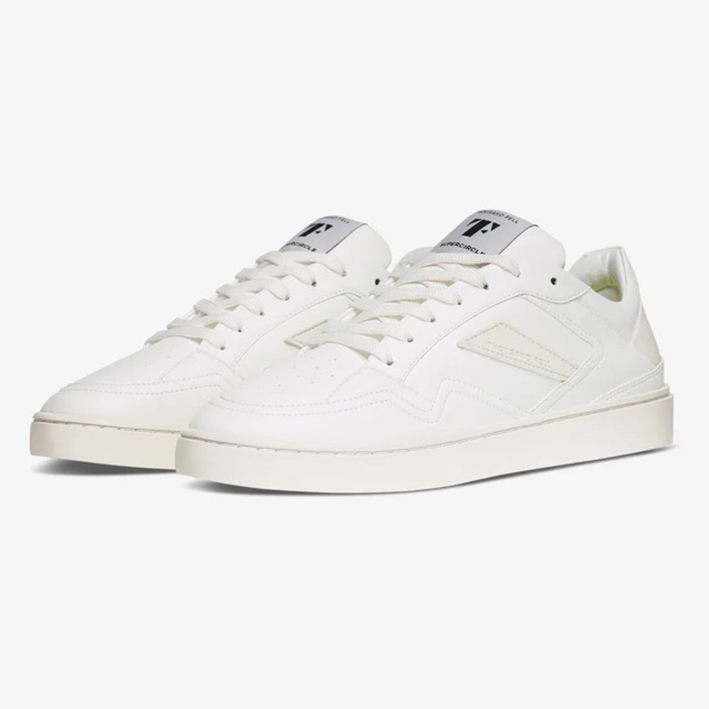 Thousand Fell Women's Court Vegan Leather Sneaker Shoe in White Size W7